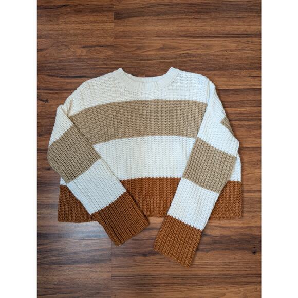 Moon & Madison Striped Color Block Chunky Knit Sweater Size XS - Picture 1 of 9